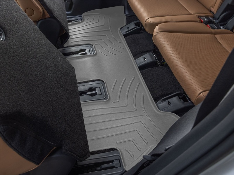 Hyundai Santa Fe 3D FloorMat - Rear - WeatherTech - FloorLiner HP - Grey - `24-`26