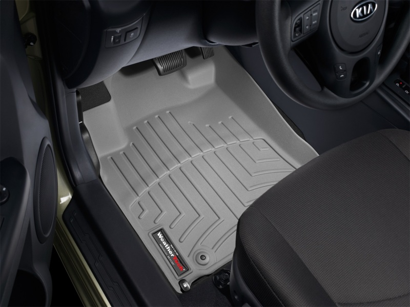 Kia Soul FloorLiner - Front - WeatherTech - DigitalFit - Grey - `10-`13