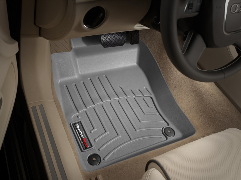 Audi S8 FloorLiner - Front - WeatherTech - DigitalFit - Grey - `06-`10