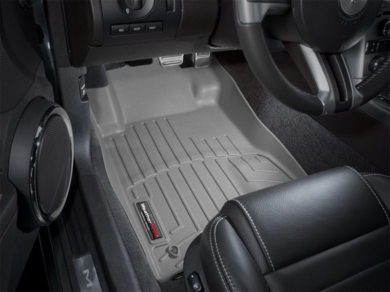 Ford Mustang FloorLiner - Front - WeatherTech - DigitalFit - Grey - `10-`27