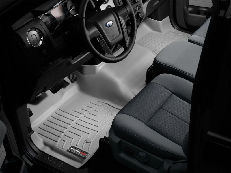 Ford F-150 FloorLiner - Front - WeatherTech - DigitalFit - Grey - `11-`27