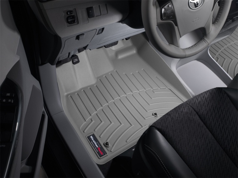 Toyota Sienna FloorLiner - Front - WeatherTech - DigitalFit - Grey - `11-`12