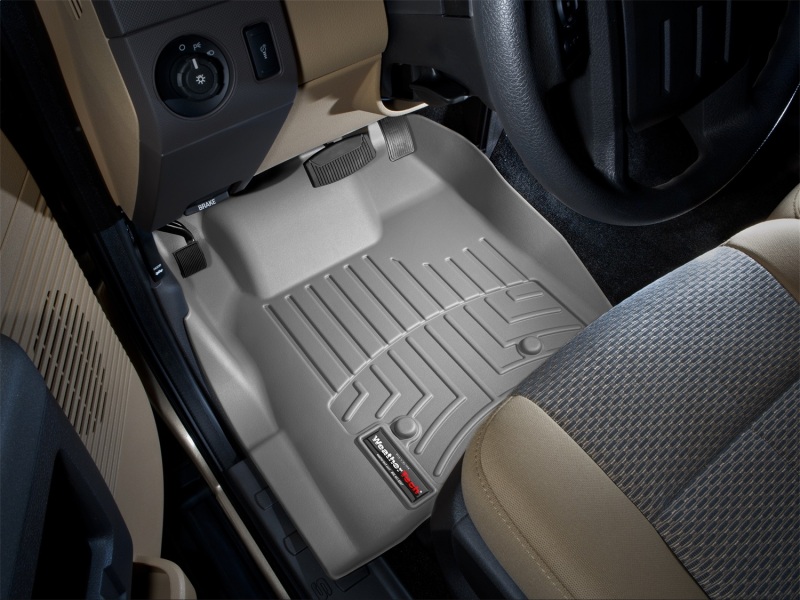 Ford F550 Floor Liners - Front - WeatherTech - DigitalFit - Grey - `11-`27