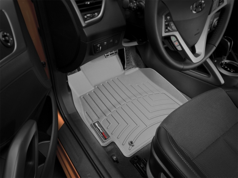 Hyundai Veloster FloorLiner - Front - WeatherTech - DigitalFit - Grey - `12-`27