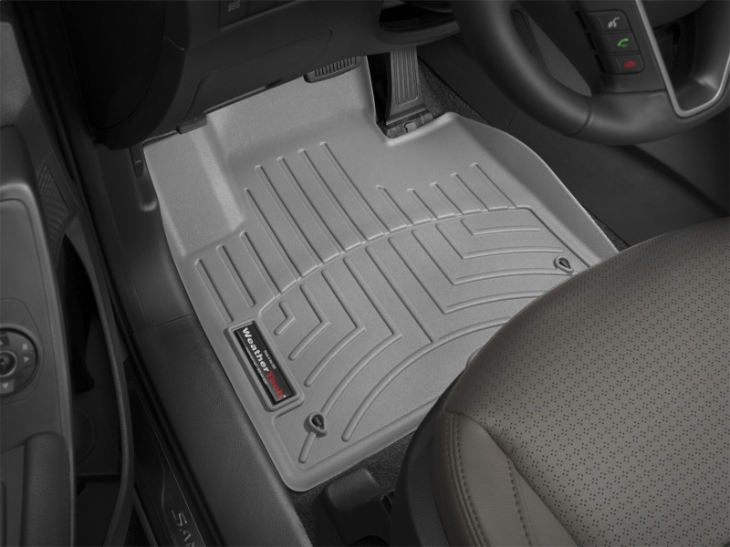 Hyundai Santa Fe FloorLiner - Front - WeatherTech - DigitalFit - Grey - `13-`27