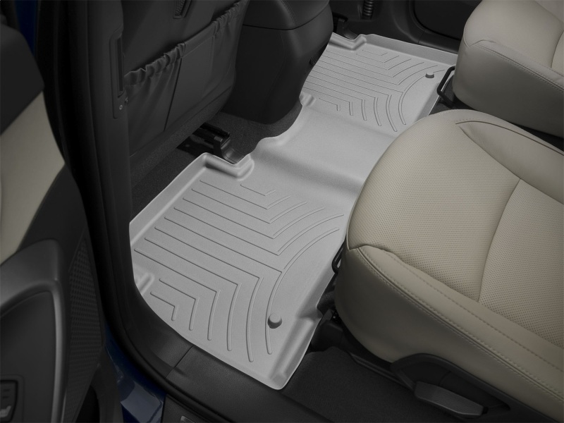 Hyundai Santa Fe Floor Mats - Rear - WeatherTech - FloorLiner DigitalFit - Grey - `13-`27
