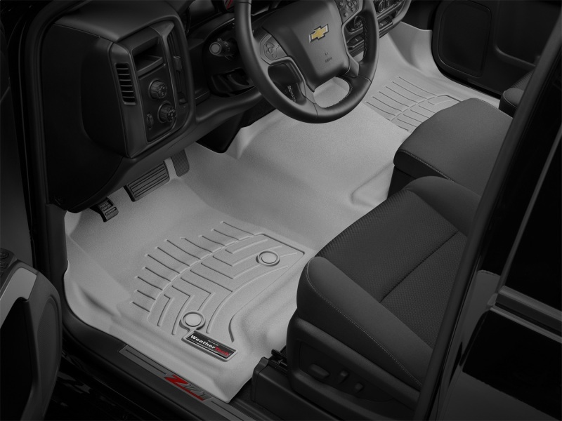 Chevrolet Silverado Floor Mats - Front - WeatherTech - FloorLiner DigitalFit - Grey - `14-`27