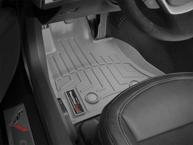 Chevrolet Corvette FloorLiner - Front - WeatherTech - DigitalFit - Grey - `14-`27