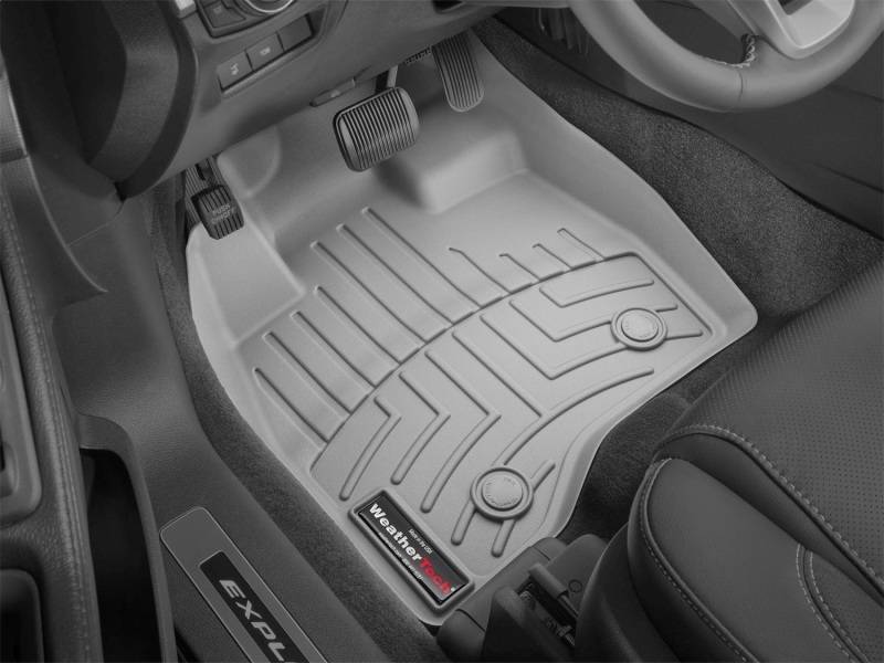 Ford Explorer FloorLiner - Front - WeatherTech - DigitalFit - Grey - `15-`27