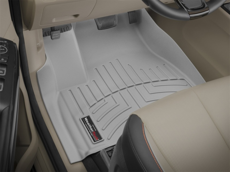 Kia Sedona FloorLiner - Front - WeatherTech - DigitalFit - Grey - `15-`27