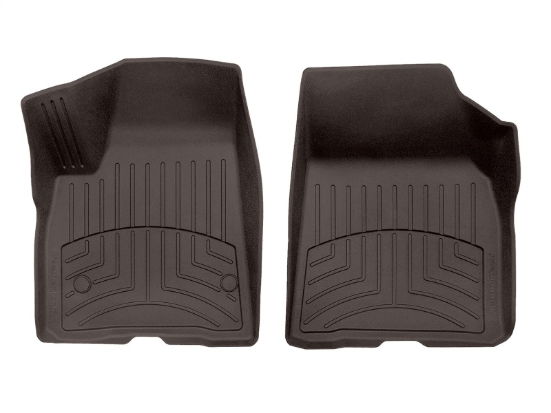 GMC Acadia Denali Floor Mat Set - Front - WeatherTech - FloorLiner HP - Cocoa - `17-`27