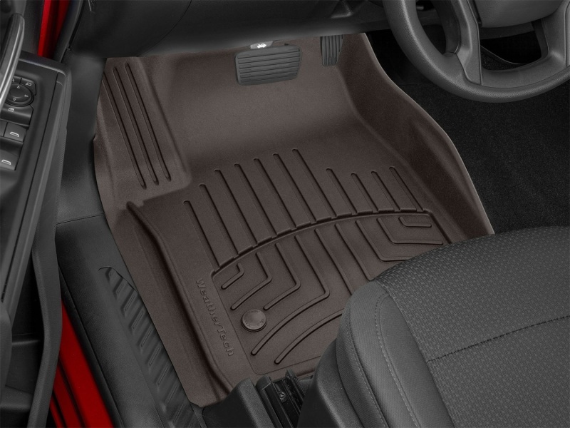 GMC Sierra Floor Mats - Front - WeatherTech - FloorLiner HP - Cocoa - `19-`27