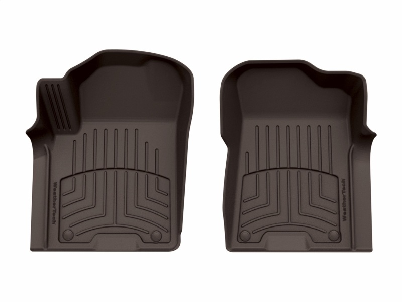 Infiniti QX80 Floor Mat Set - Front - WeatherTech - FloorLiner HP - Cocoa - `19-`24