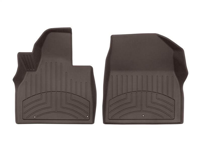 Kia Telluride Floor Mats - Front - WeatherTech - FloorLiner HP - Cocoa - `20-`27