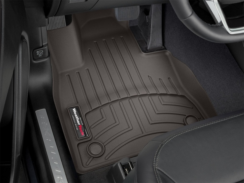 Ford Explorer Floor Mats - Front - WeatherTech - DigitalFit - Cocoa - `20-`27