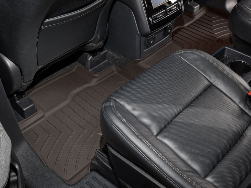 Lincoln Aviator Floor Mat Set - Rear - WeatherTech - FloorLiner HP - Cocoa - `20-`26
