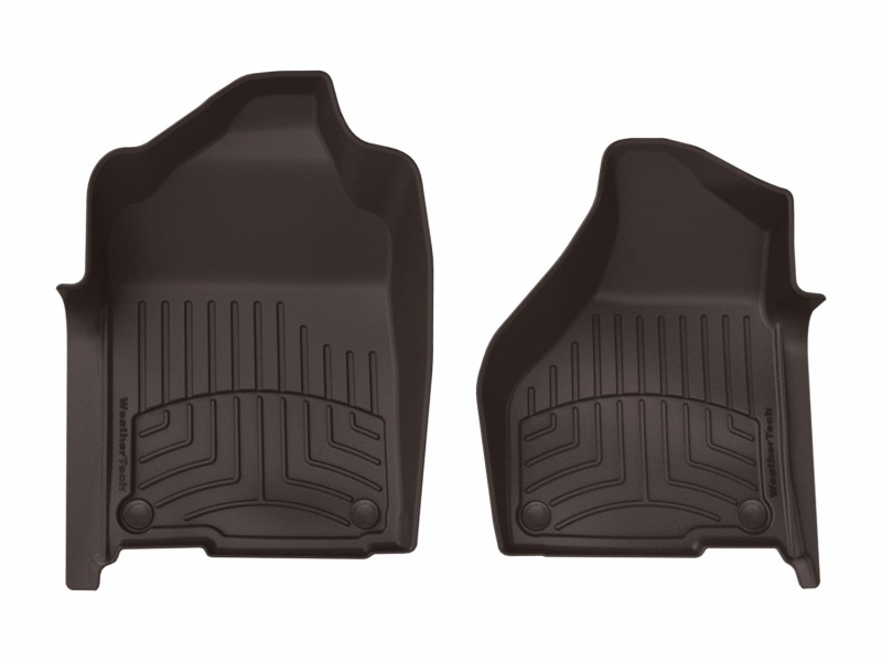 Dodge Ram Truck Floor Mat Set - Front - WeatherTech - FloorLiner HP - Cocoa - `19-`26