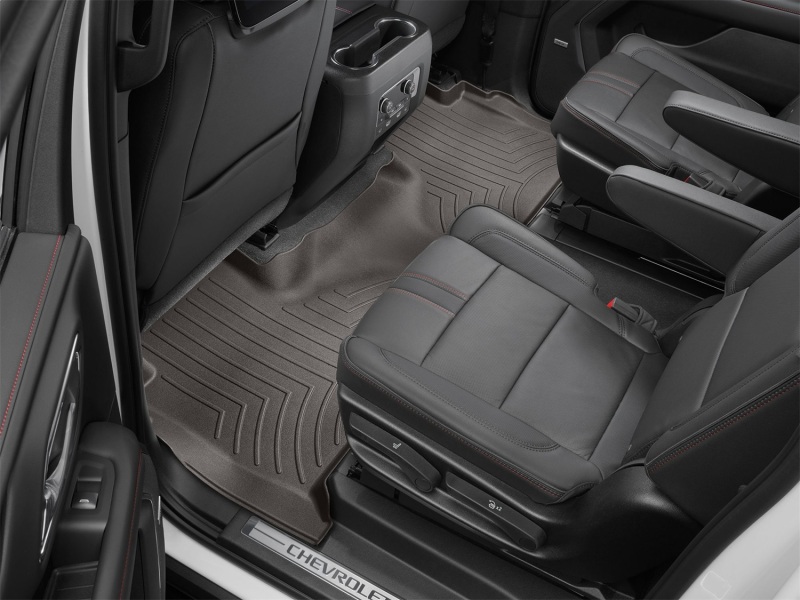 Cadillac Escalade Floor Mats - Rear - WeatherTech - FloorLiner DigitalFit - Cocoa - `21-`27