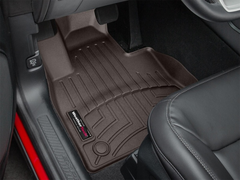 Ford Explorer ST Floor Mats - Front - WeatherTech - FloorLiner™ DigitalFit® - Cocoa - `22-`27