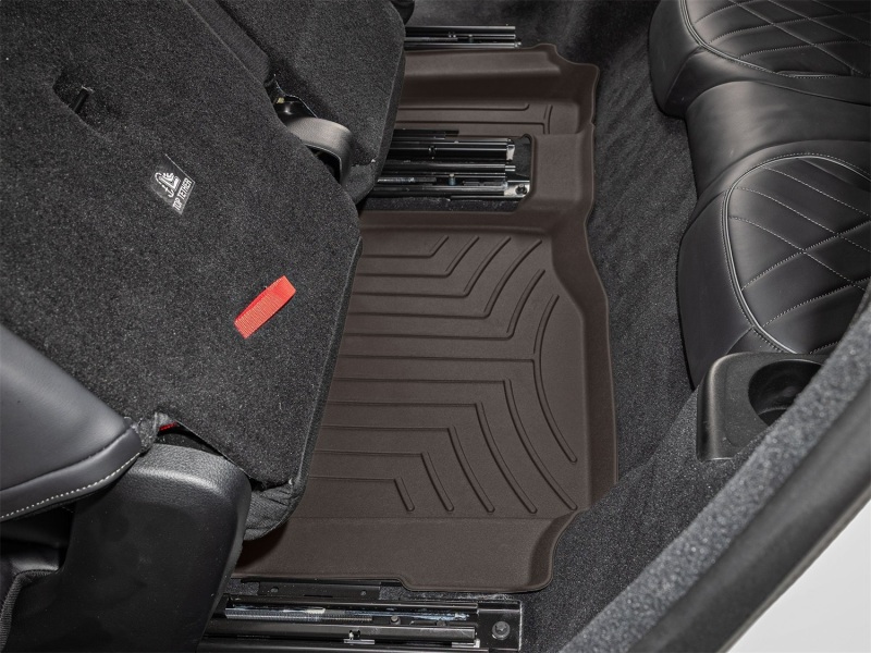 Mercedes-Benz EQS SUV Floor Mat Set - Rear - WeatherTech - FloorLiner HP - Cocoa - `23-`25