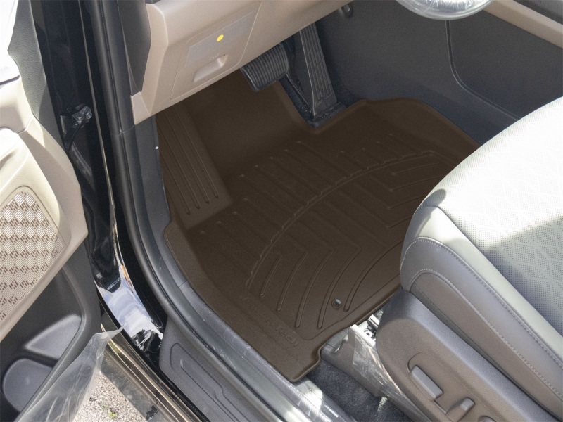 Hyundai Carnival Hybrid Floor Mat Set - Front - WeatherTech - FloorLiner HP - Cocoa - `25-`26
