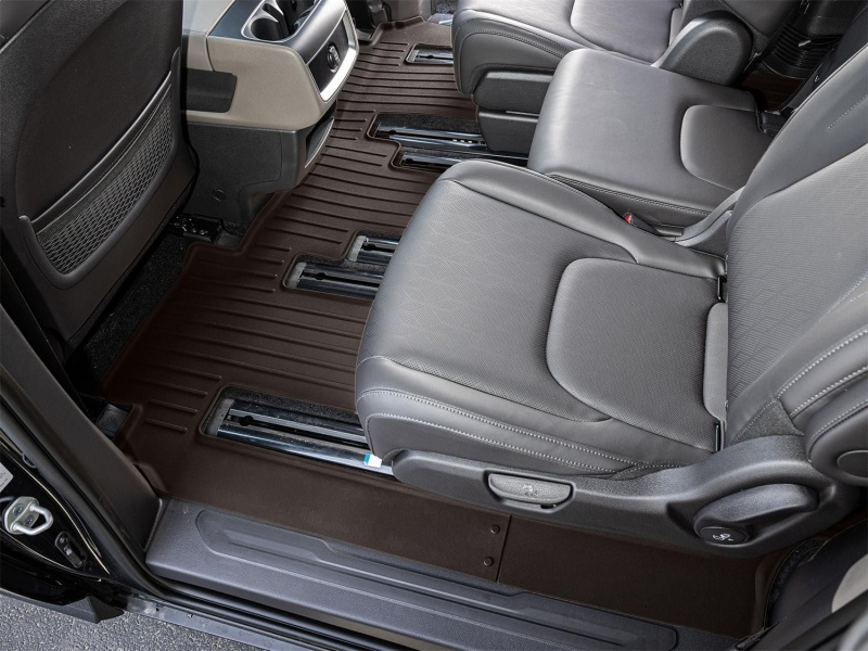 Kia Carnival Floor Mat Set - Rear - WeatherTech - FloorLiner HP - Cocoa - `25-`26