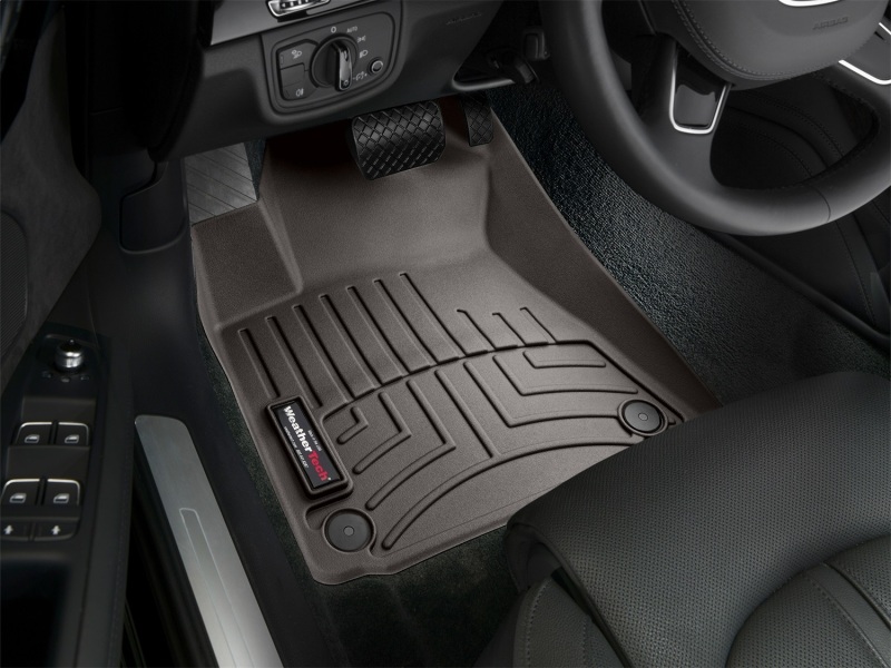 Audi A8 Floor Mat - Front - WeatherTech - DigitalFit - Cocoa - `11-`27