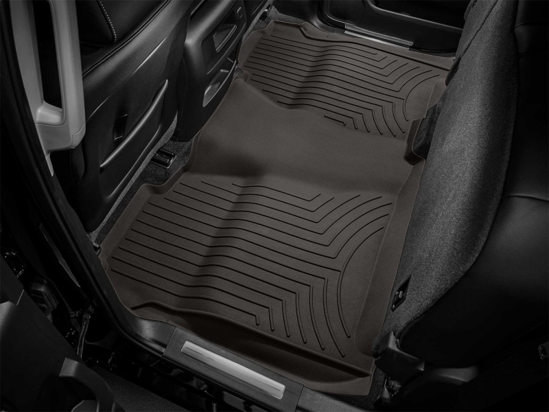 GMC Sierra Denali 2500HD Floor Mat - Rear - WeatherTech - FloorLiner HP - Cocoa - `15-`19