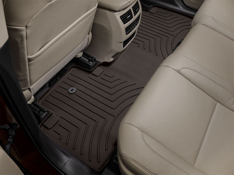 Acura MDX Floor Mat Set - Rear - WeatherTech - FloorLiner HP - Cocoa - `14-`23