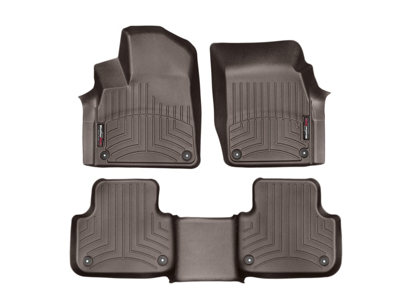 Audi Q7 Floor Liner - Front + Rear - WeatherTech - Cocoa - `17-`27