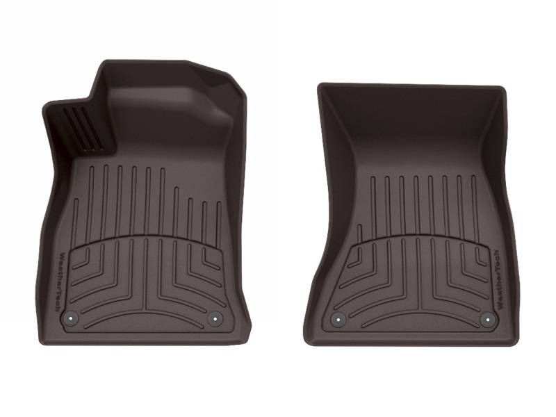 Audi Allroad Floor Mat Set - Front - WeatherTech - FloorLiner HP - Cocoa - `17-`24