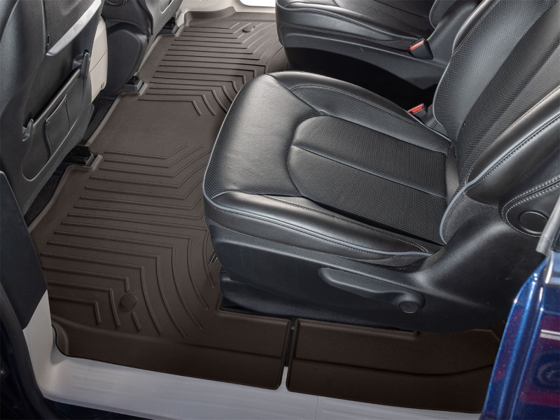Chrysler Pacifica Hybrid Floor Mat Set - Rear and Third Row - WeatherTech - FloorLiner HP - Cocoa - `17-`20