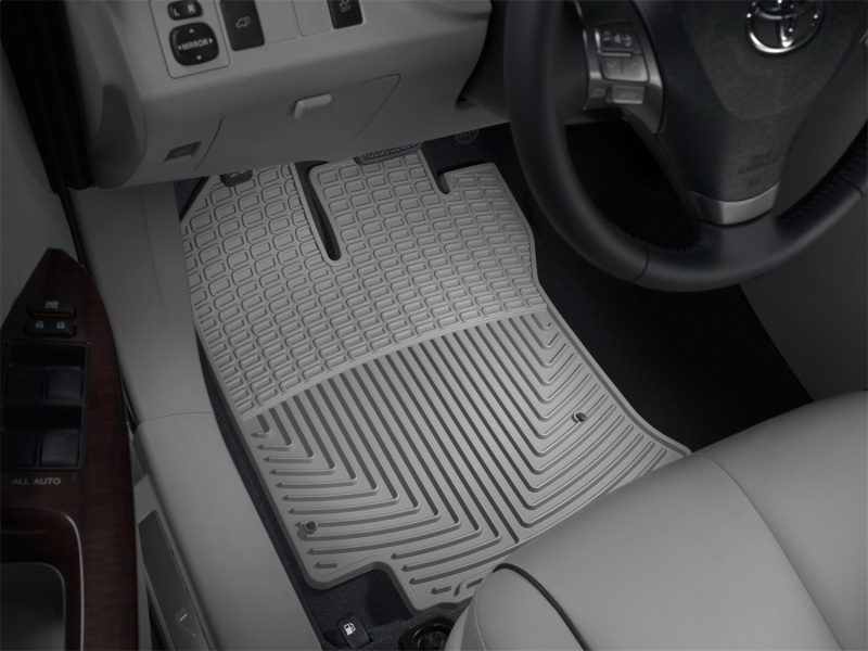 Toyota Venza Rubber Floor Mats - Front - WeatherTech - All-Weather - Grey - `09-`11