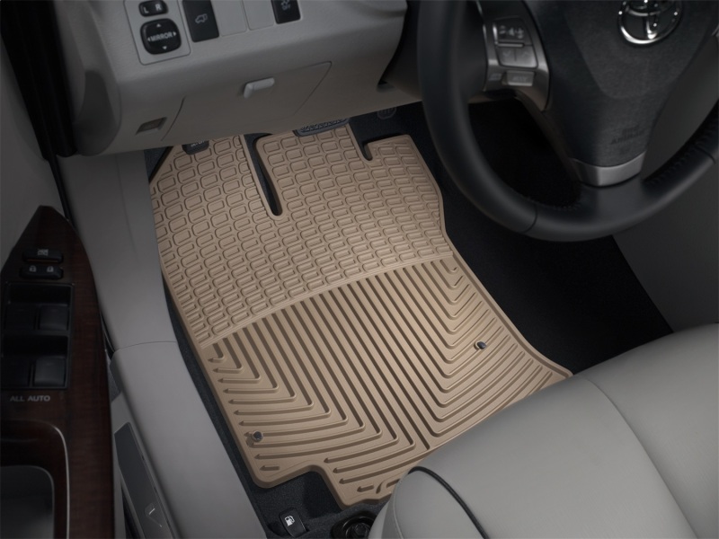 Toyota Venza Rubber Floor Mats - Front - WeatherTech - All-Weather - Tan - `09-`11