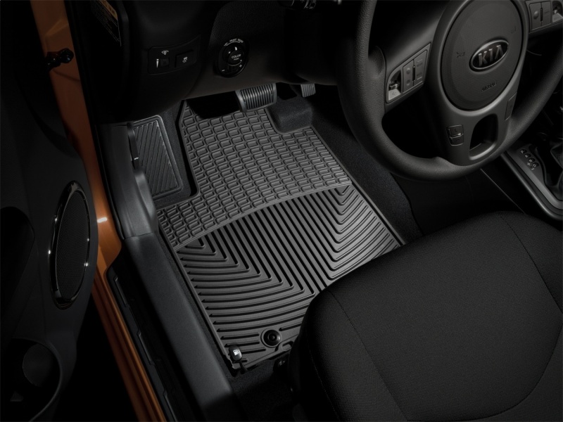 Kia Soul Floor Mats - Front - WeatherTech - All-Weather - Black - `10-`13