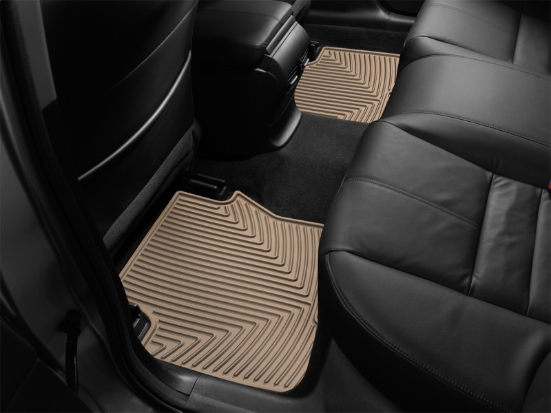 Honda Crosstour Floor Mats - Rear - WeatherTech - All-Weather Rubber - Tan - `10-`27