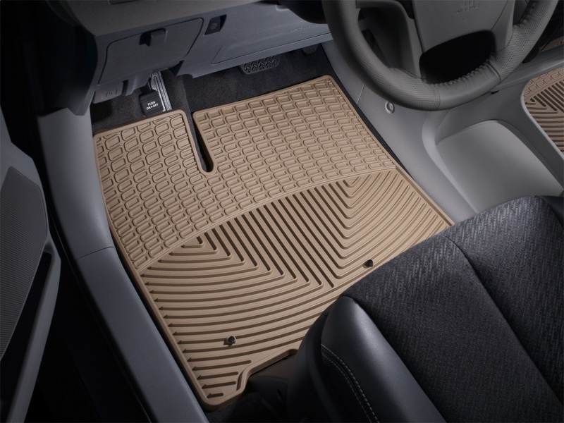 Toyota Sienna Rubber Floor Mats - Front - WeatherTech - All-Weather - Tan - `11-`12