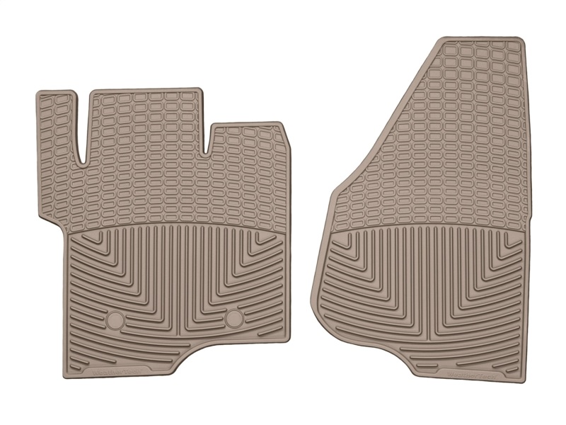 Ford Super Duty Rubber Mats - Front - WeatherTech - All-Weather - Tan - `11-`27