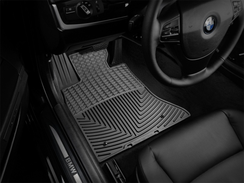 BMW 5 Series Floor Mats - Front - WeatherTech - All-Weather Rubber - Black - `11-`27