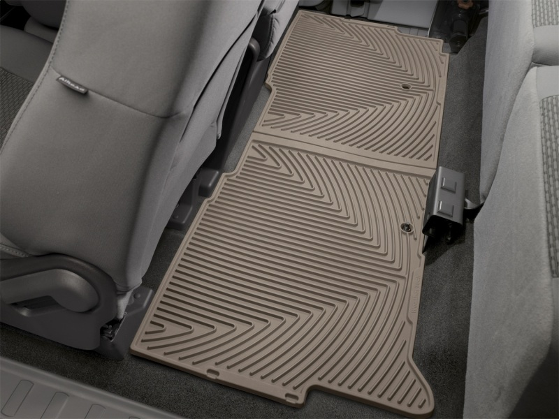 Ford F550 Floor Mats - Rear - WeatherTech - All-Weather Rubber - Tan - `08-`10