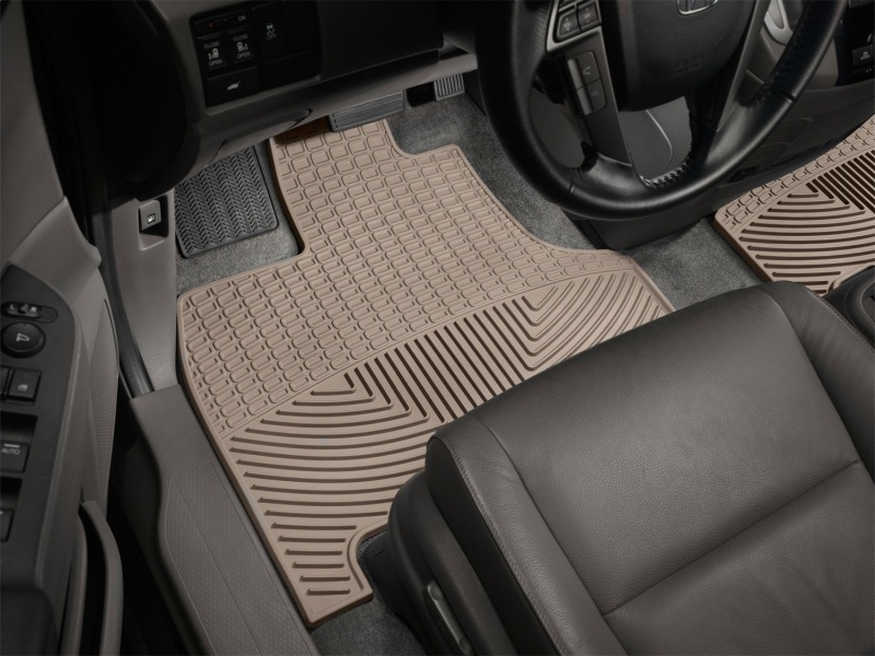Honda Odyssey Floor Mats - Front (1) - WeatherTech - Rubber - Tan - `11-`27