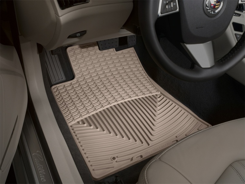 Cadillac CTS Front Rubber Mats - WeatherTech - All-Weather - Tan - `08-`13