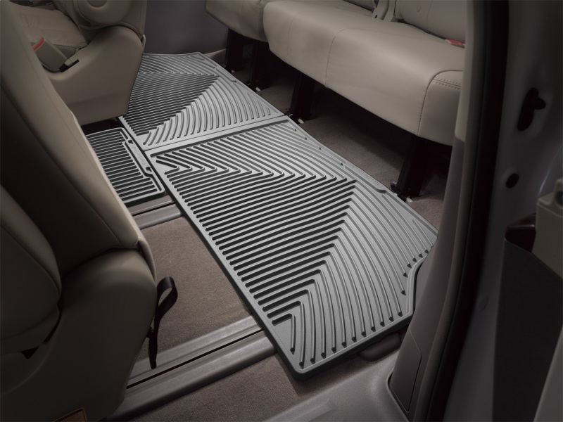 Toyota Sienna Rubber Mats - Rear - WeatherTech - All-Weather - Grey - `11-`27