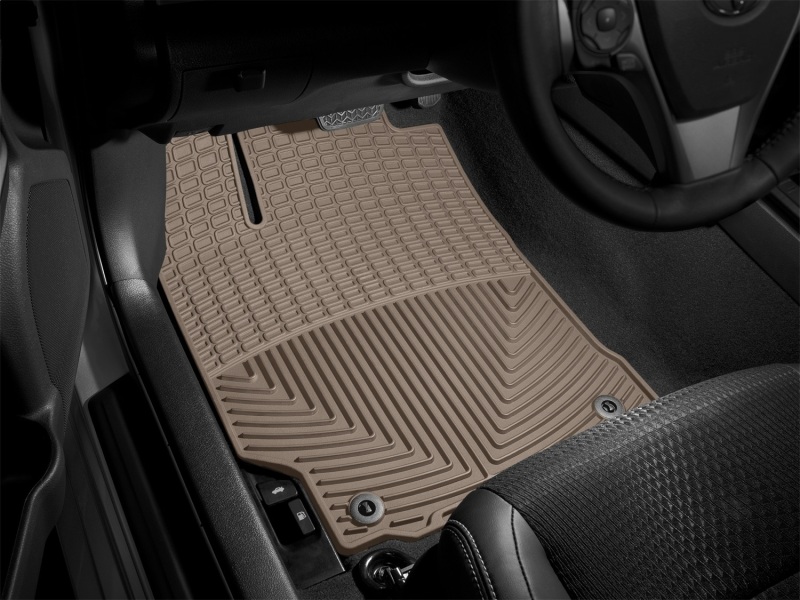 Toyota Camry Rubber Mats - Front - WeatherTech - All-Weather - Tan - `12-`27