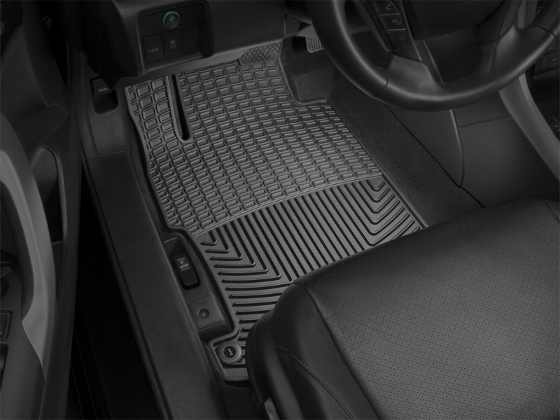 Honda Accord Floor Mats - Front - WeatherTech - All-Weather Rubber - Black - `13-`27
