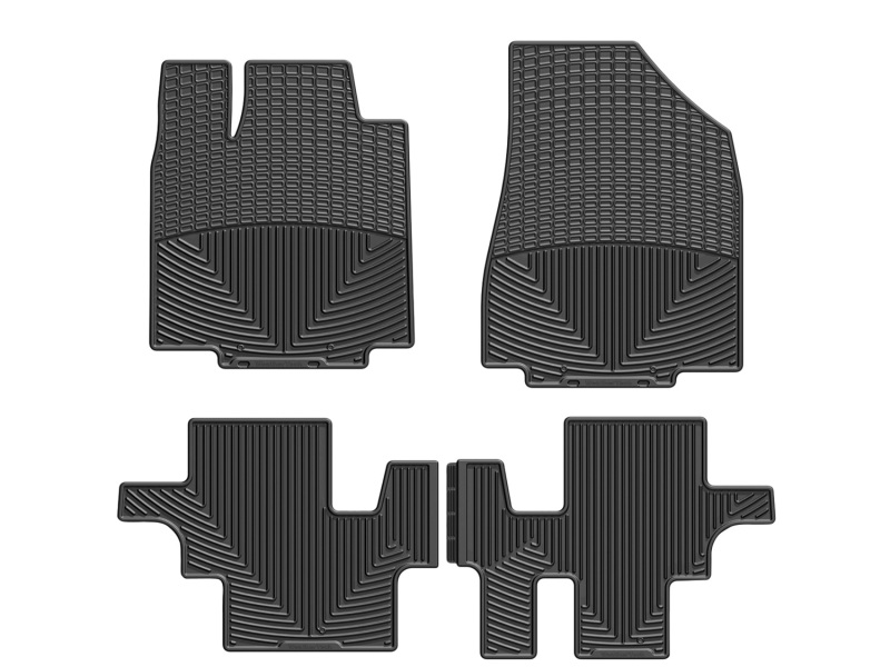 Nissan Pathfinder Floor Mats - Front + Rear - WeatherTech - Rubber, All-Weather - Black - `13-`27