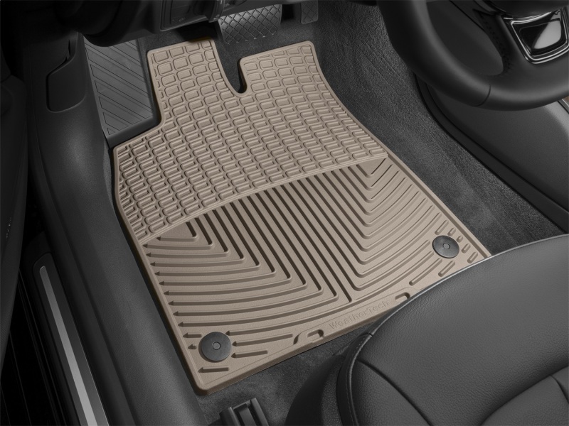 Audi S6 Floor Mats - Front - WeatherTech - Rubber - Tan - `12-`27