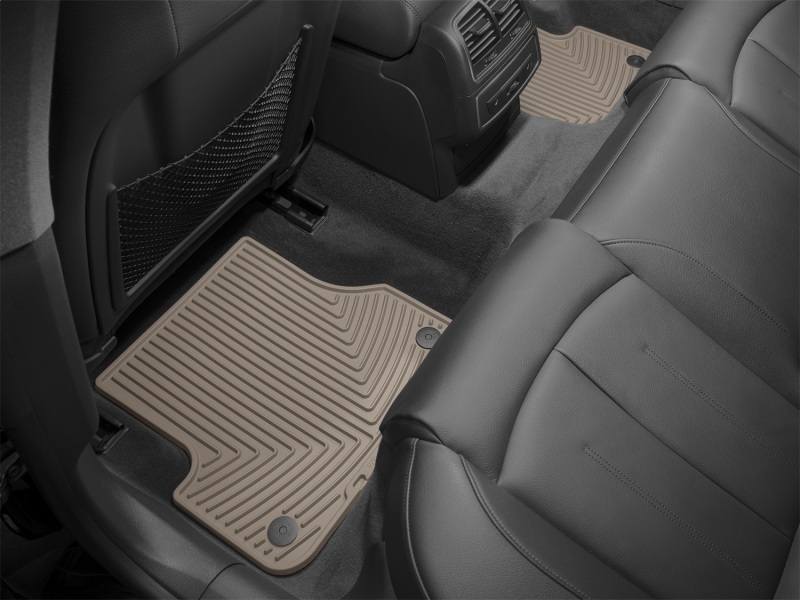 Audi A6 Rubber Floor Mats - Rear - WeatherTech - All-Weather - Tan - `12-`27