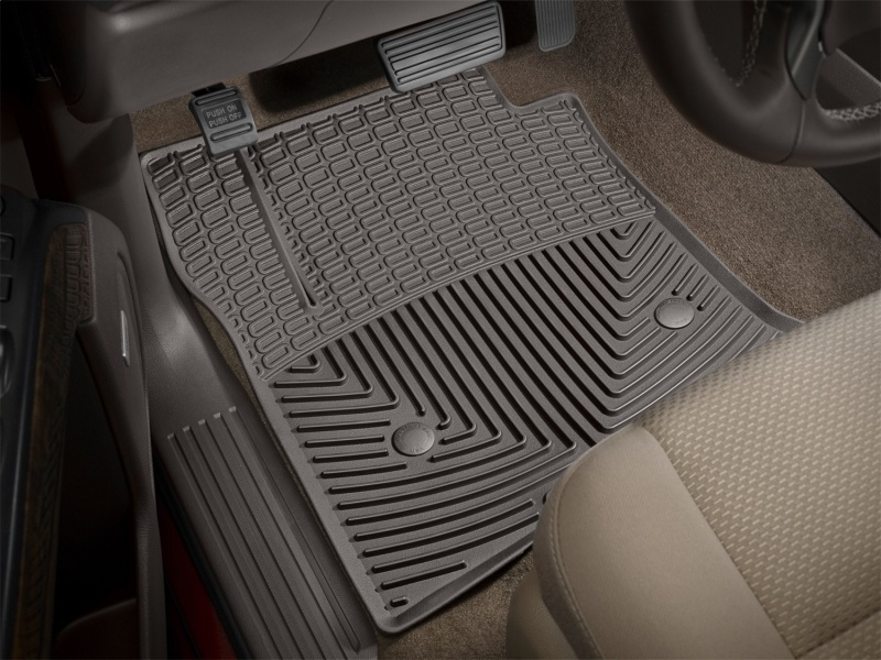 Cadillac Escalade Rubber Floor Mats - Front - WeatherTech - All-Weather - Cocoa - `15-`27