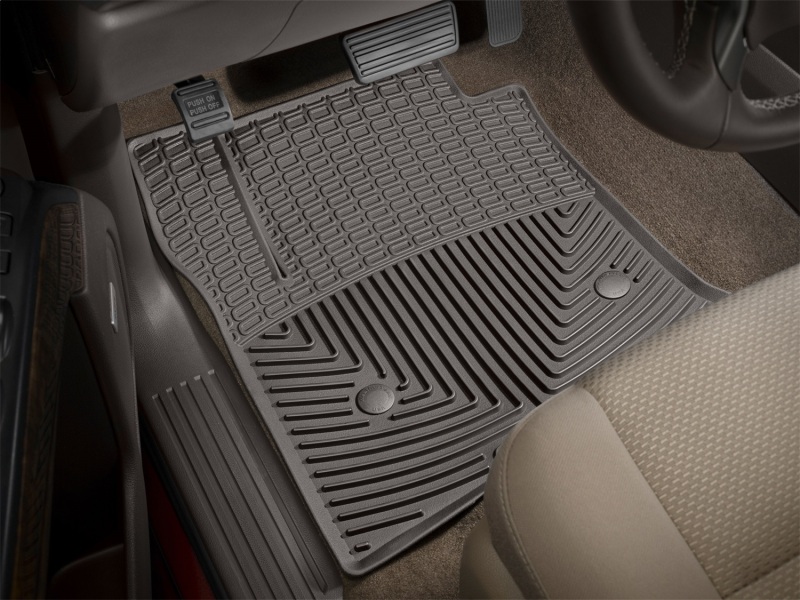Cadillac Escalade Rubber Floor Mats - Front - WeatherTech - All-Weather - Cocoa - `15-`27